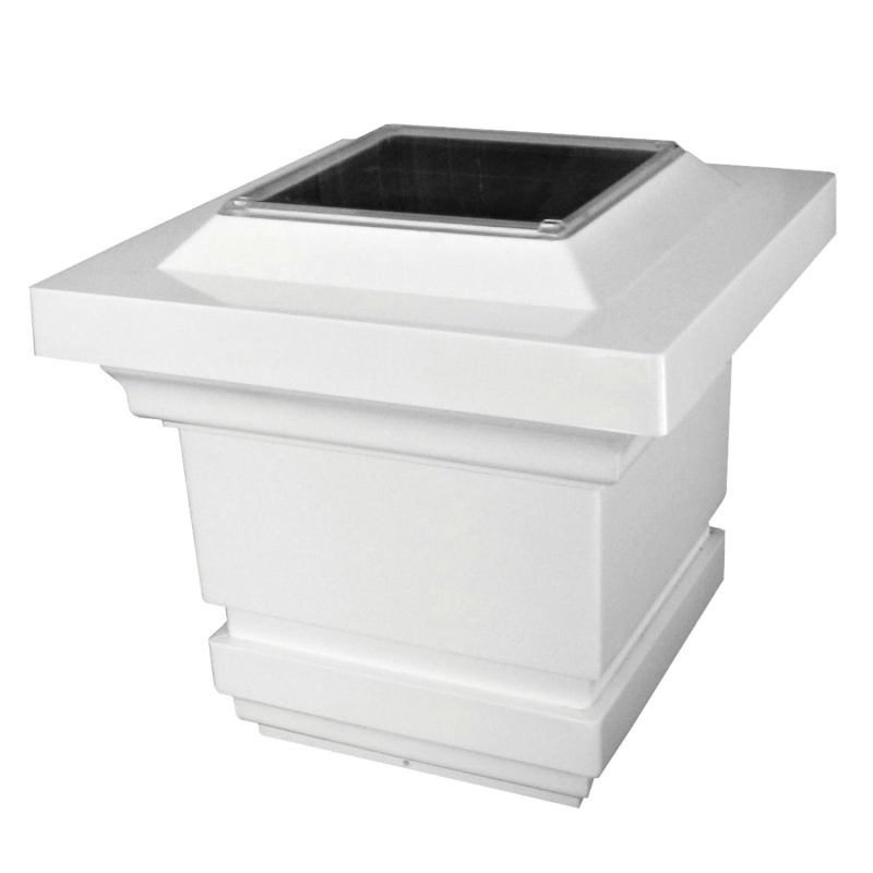 Classy Caps 3.5X3.5 PVC Classy Solar Post Cap - White (SLO73W)