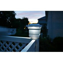 Classy Caps 3.5X3.5 PVC Classy Solar Post Cap - White (SLO73W)