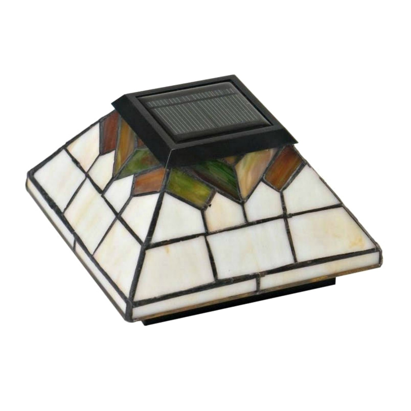 Classy Caps 5x5/4x4/3.5x3.5 Wellington Solar Post Cap - Stained Glass