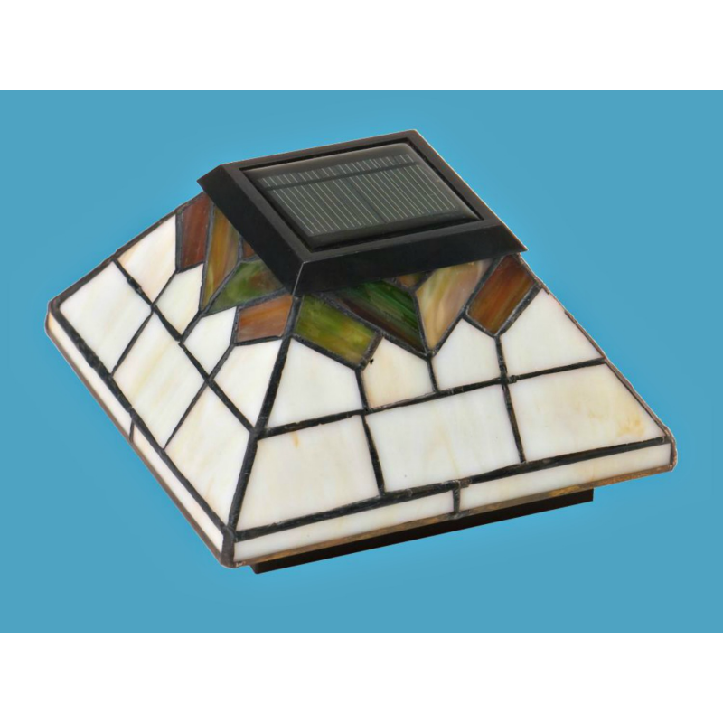 Classy Caps 5x5/4x4/3.5x3.5 Wellington Solar Post Cap - Stained Glass