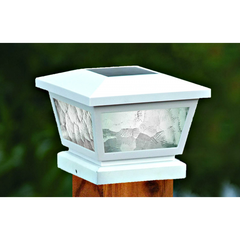 Classy Caps 5x5/4x4/3.5x3.5 Fairmont Solar Post Cap - White (FS100W)