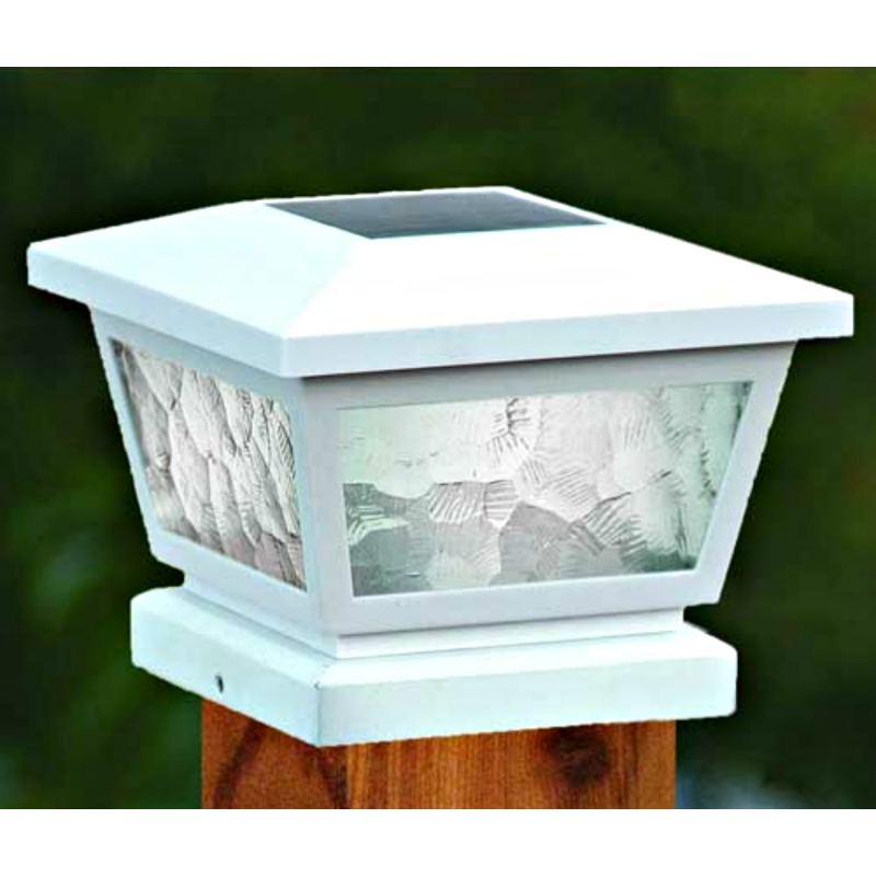 Classy Caps 5x5/4x4/3.5x3.5 Fairmont Solar Post Cap - White (FS100W)