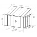 Palram 10x14 San Remo Patio Enclosure Kit w/ Screen Doors  - White  (HG9066) 