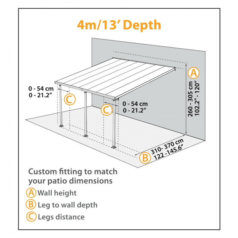 Palram 13x20 Feria Carport Kit - White (HG9140)