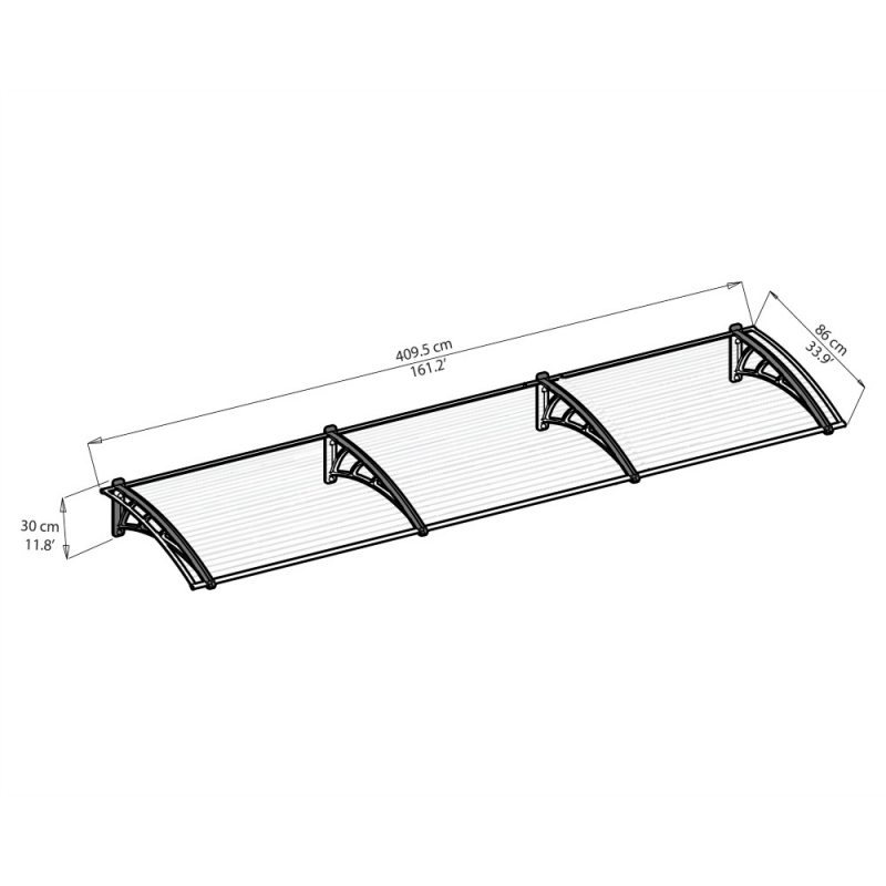 Palram - Canopia Neo 4050 Awning Kit - Clear (HG9572)