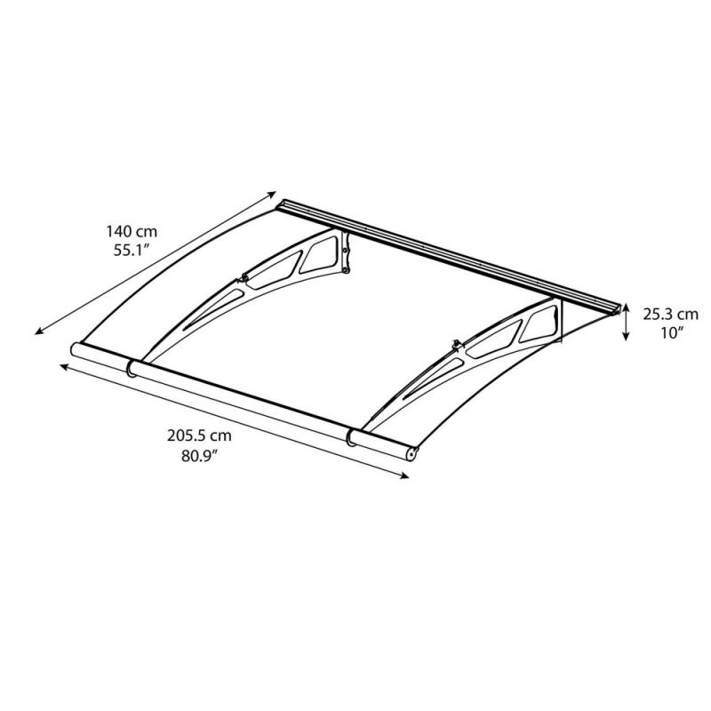 Palram Aquila 2050 XL Awning Kit - Frost (HG9515)