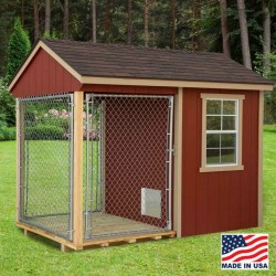 EZ-Fit 6x10 Wood Dog Kennel Kit w/ Windows (ez_kennel610)