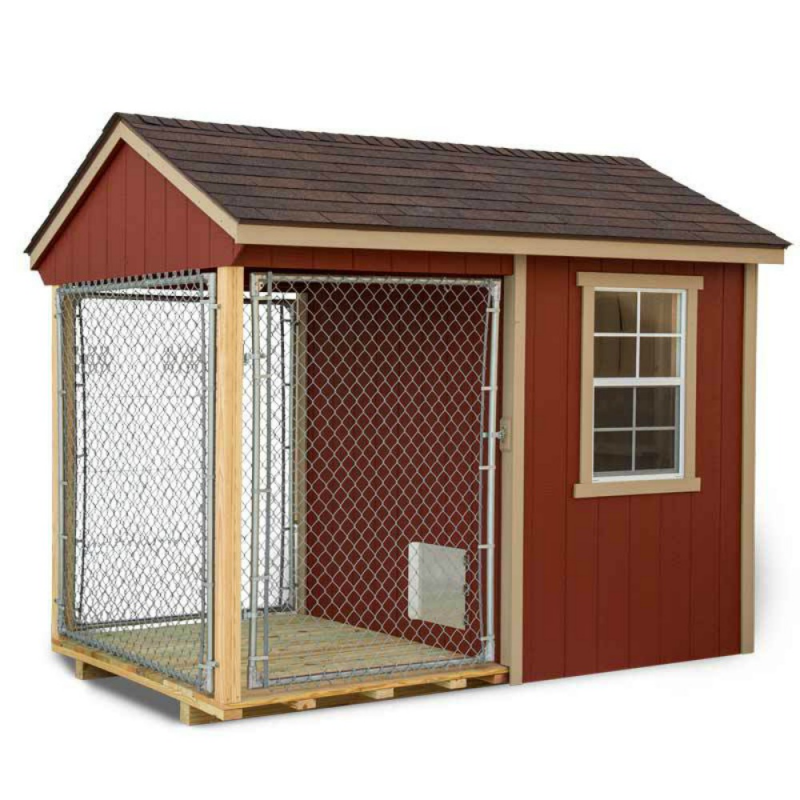 EZ-Fit 6x10 Wood Dog Kennel Kit w/ Windows