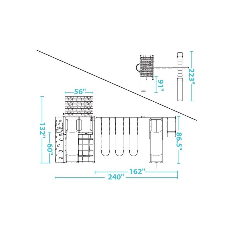 Lifetime Double Slide Deluxe Playset (Primary Colors) 90274