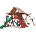 Gorilla Sun Climber I Cedar Swing Set Kit w/ Sunbrella® Brannon - Redwood (01-0026)