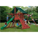 Gorilla Sun Climber I Cedar Wood Swing Set Kit w/Sunbrella® Canvas Forest Green - Redwood (01-0024)