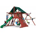 Gorilla Sun Climber I Cedar Wood Swing Set Kit w/Sunbrella® Canvas Forest Green - Redwood (01-0024)