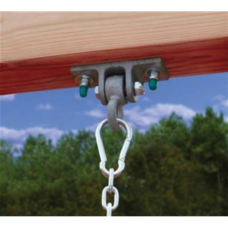 Gorilla Sun Climber II Cedar Wood Swing Set Kit w/ Sunbrella® Canvas Forest Green Canopy - Redwood (01-0025)