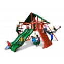 Gorilla Sun Climber Extreme Cedar Wood Swing Set Kit w/ Sunbrella® Canvas Forest Green - Redwood - (01-0041-2)