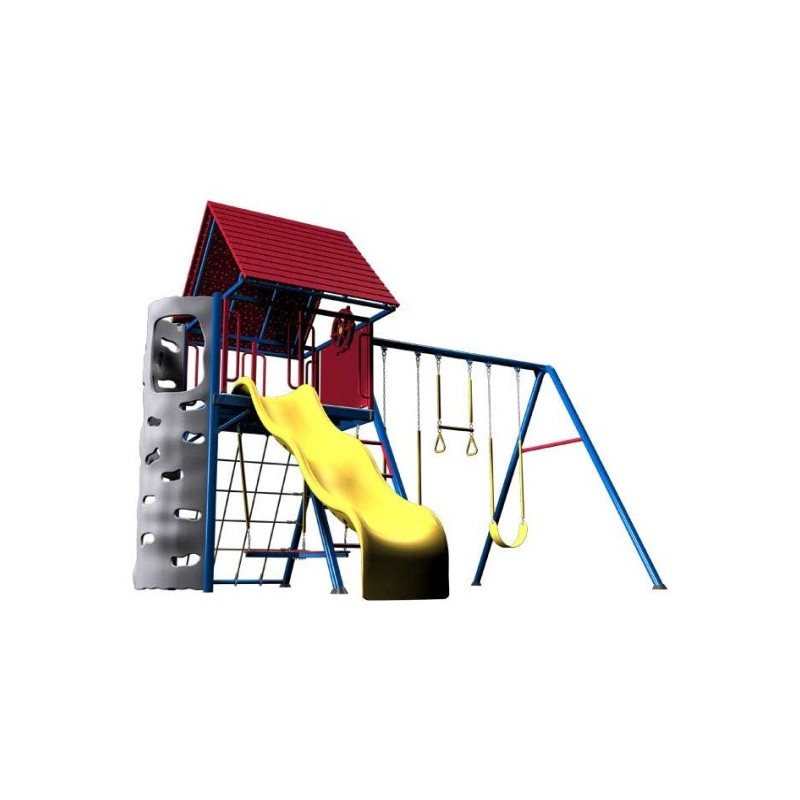 Lifetime Heavy-Duty Metal Playset with Clubhouse (Primary Colors) 90137