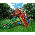 Gorilla Sun Climber Extreme Cedar Wood Swing Set Kit w/ Sunbrella® Brannon Redwood Canopy - Redwood (01-0041-3)