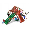 Gorilla Sun Climber Extreme Cedar Wood Swing Set Kit w/ Sunbrella® Brannon Redwood Canopy - Redwood (01-0041-3)