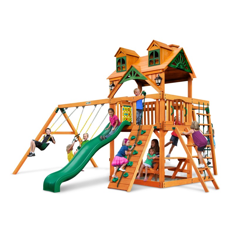 Gorilla Malibu Navigator Cedar Swing Set Kit w/ Amber Posts - Amber (01-0074-AP) 