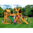 Gorilla Malibu Pioneer Peak Cedar Wood Swing Set w/ Amber Posts - Amber (01-0076-AP)