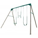 Lifetime Heavy-Duty A-Frame Metal Swing Set (Earthtone) 290038