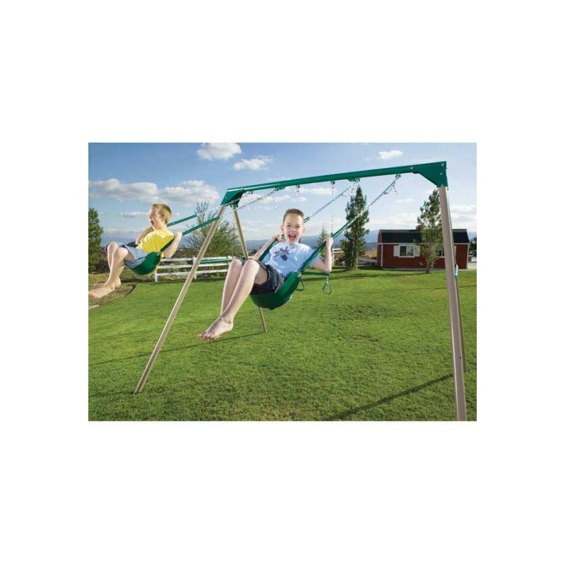 Lifetime Heavy-Duty A-Frame Metal Swing Set (Earthtone) 290038