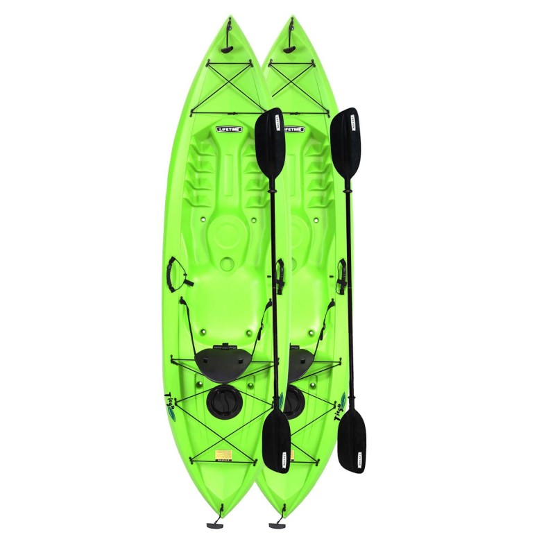 Lifetime 2-PACK Tioga 10 ft Kayaks w/ Paddles - Lime Green (90643)
