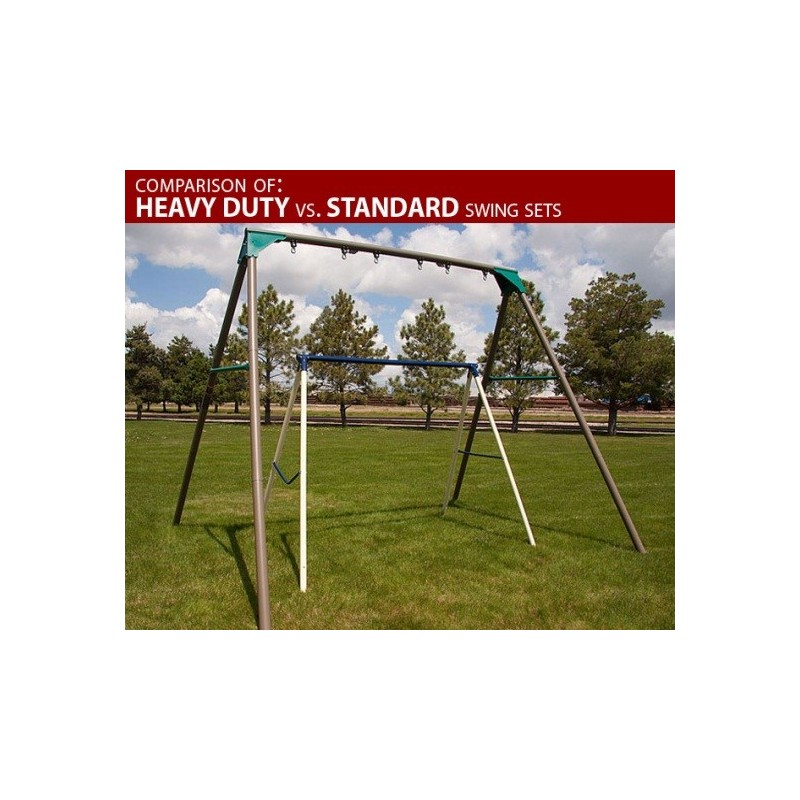 Lifetime Heavy-Duty A-Frame Metal Swing Set (Earthtone) 290038