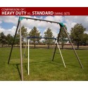 Lifetime Heavy-Duty A-Frame Metal Swing Set (Earthtone) 290038