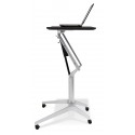 Jesper Office 201 Workpad Stand Up Height Adjustable Desk - Black Top (201-BLK)