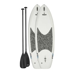 Lifetime 2-Pack Youth Hooligan Paddleboards w/ Paddles - White Granite (90737)