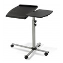 Jesper Office 202 Height Adjustable Mobile Laptop Desk Black Top (202-BLK)