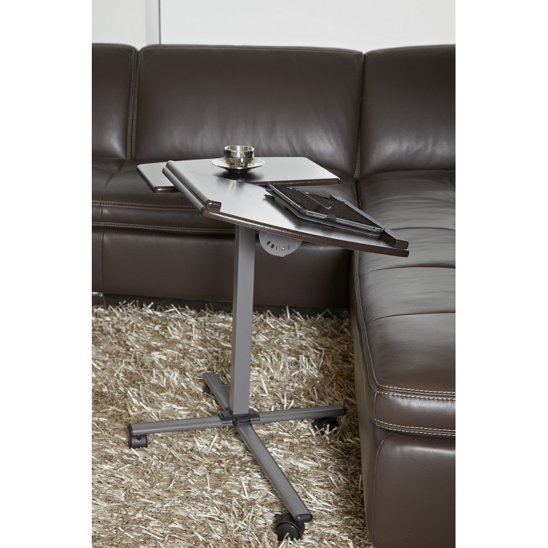 Unique Furniture 202 Height Adjustable Mobile Laptop Desk Espresso Top (202-ESP)