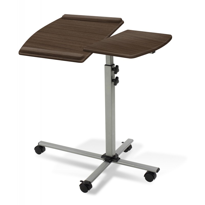 Unique Furniture 202 Height Adjustable Mobile Laptop Desk Walnut