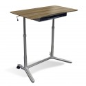 Jesper Office 204 Height Adjustable Sit Stand Desk Walnut (204-WAL)