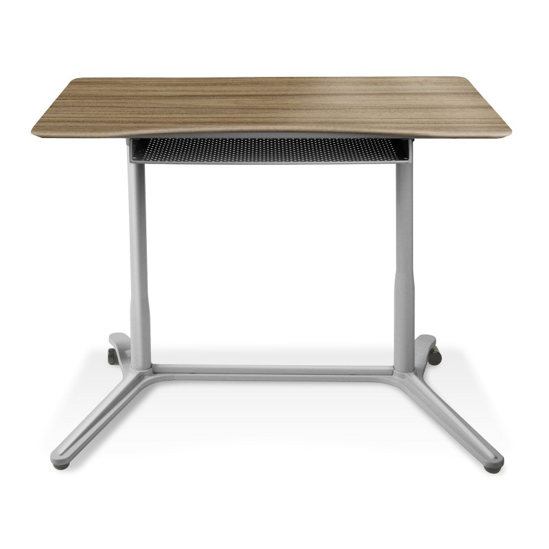 Unique Furniture 204 Height Adjustable Sit Stand Desk Walnut (204-WAL)