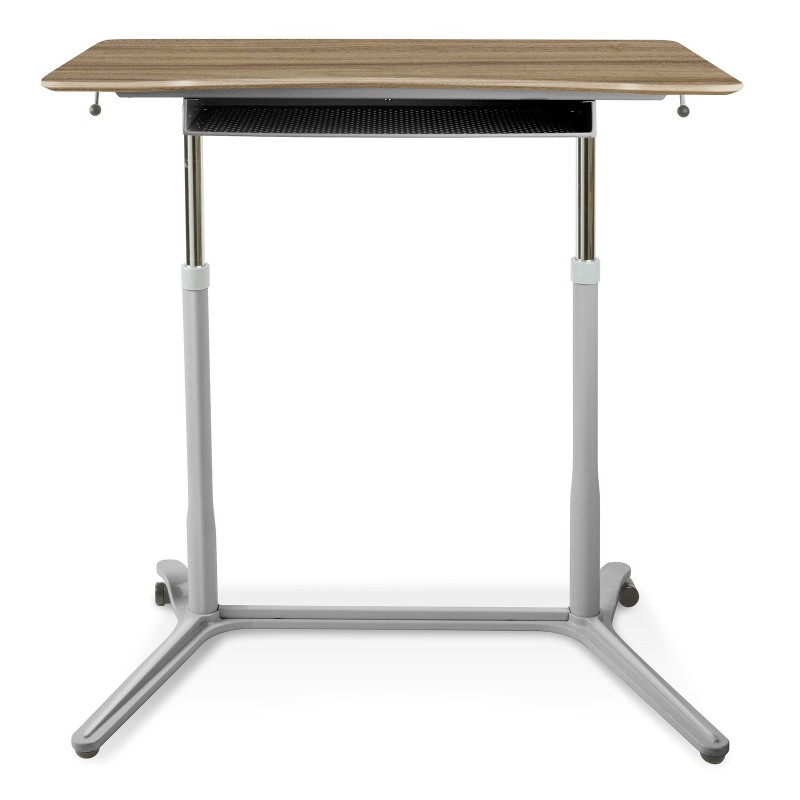 Unique Furniture 204 Height Adjustable Sit Stand Desk Walnut (204-WAL)