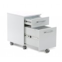 Jesper Office Mobile Pedestal 2 Drawer File Cabinet - White (231-WH)