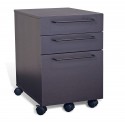 Jesper Office 3 Drawer Mobile File Cabinet - Espresso (211-ESP)