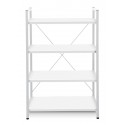 Jesper Office Metal Frame Bookcase - White  (213-WH)