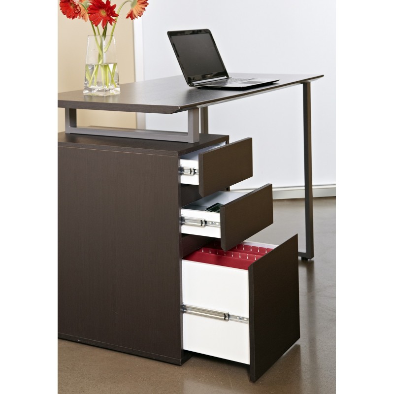 Unique Furniture Writing Desk with Drawers - Espresso (220-ESP)