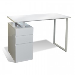 Unique Furniture Writing Desk with Drawers - White (220-WH)