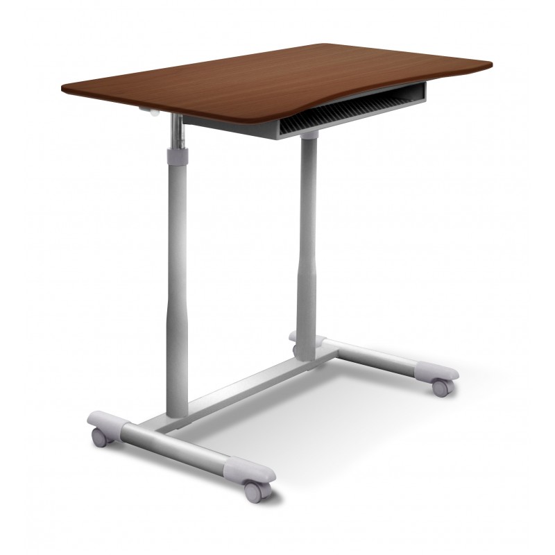 Unique Furniture 205 Stand Up Desk Height Adjustable & Mobile Cherry Top (205-CH)
