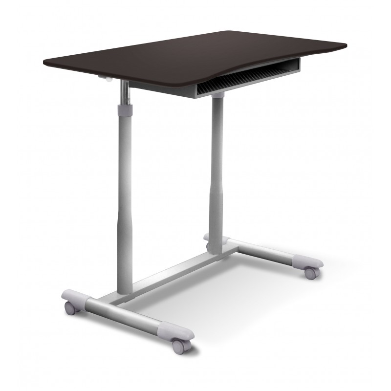Unique Furniture 205 Stand Up Desk Height Adjustable & Mobile Espresso Top (205-ESP)