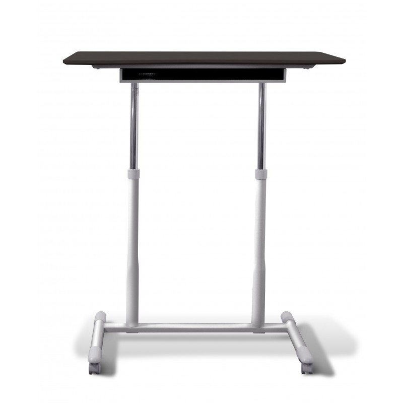 Unique Furniture 205 Stand Up Desk Height Adjustable & Mobile Espresso Top (205-ESP)