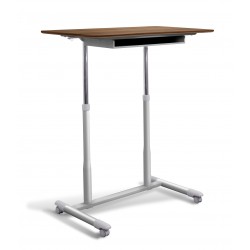 Jesper Office 205 Stand Up Desk Height Adjustable & Mobile Walnut Top (205-WAL)