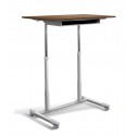Jesper Office 205 Stand Up Desk Height Adjustable & Mobile Walnut Top (205-WAL)