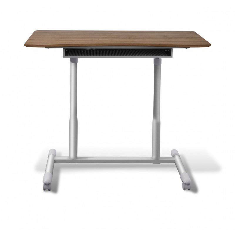 Unique Furniture 205 Stand Up Desk Height Adjustable & Mobile Walnut Top (205-WAL)