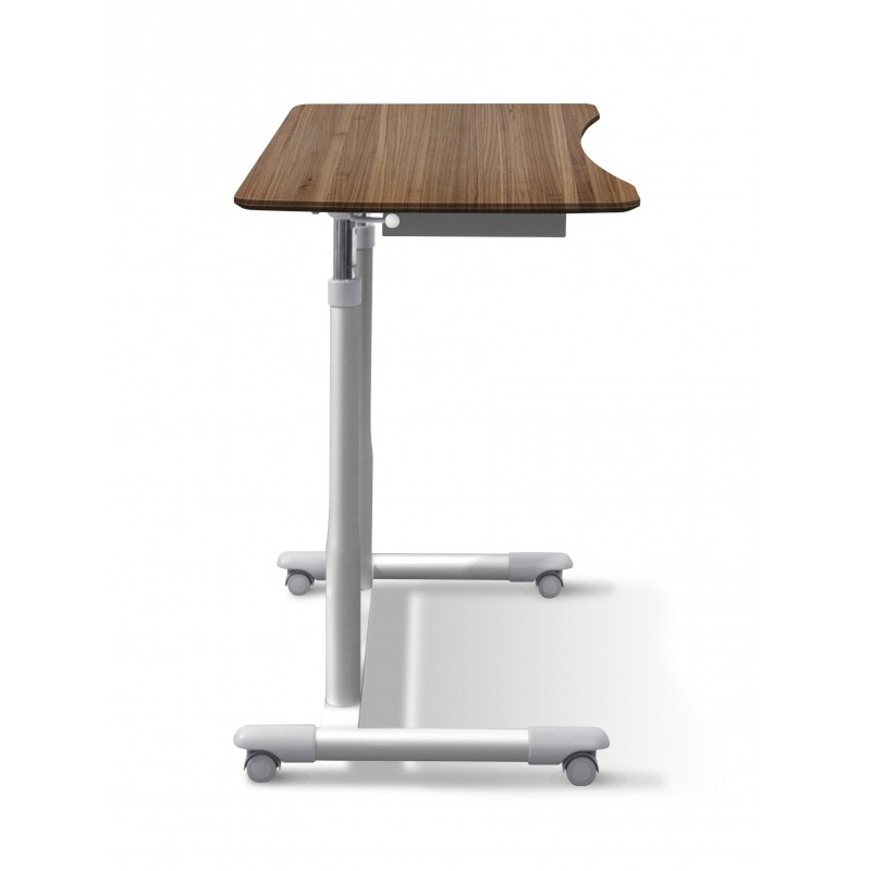 Unique Furniture 205 Stand Up Desk Height Adjustable & Mobile Walnut Top (205-WAL)
