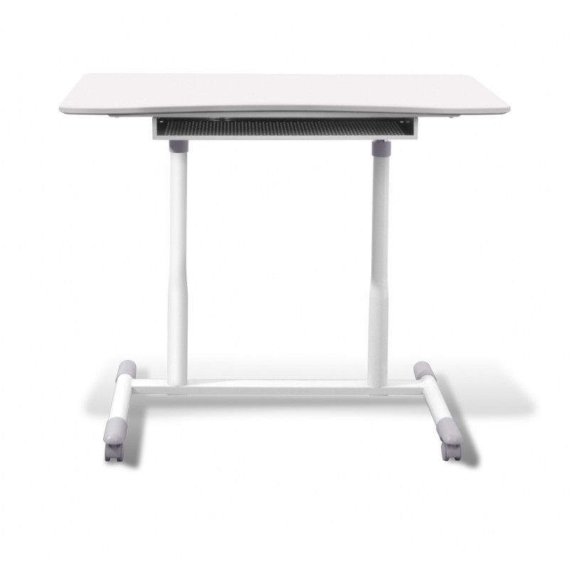 Unique Furniture 205 Stand Up Desk Height Adjustable & Mobile White Top (205-WH)