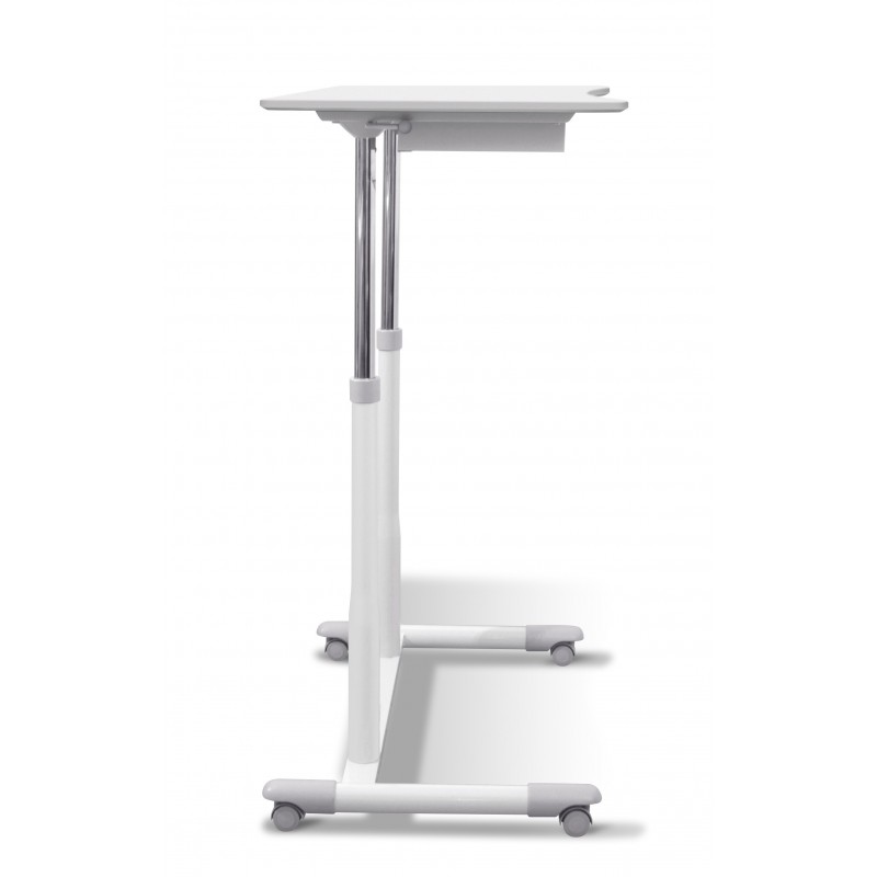 Unique Furniture 205 Stand Up Desk Height Adjustable & Mobile White Top (205-WH)